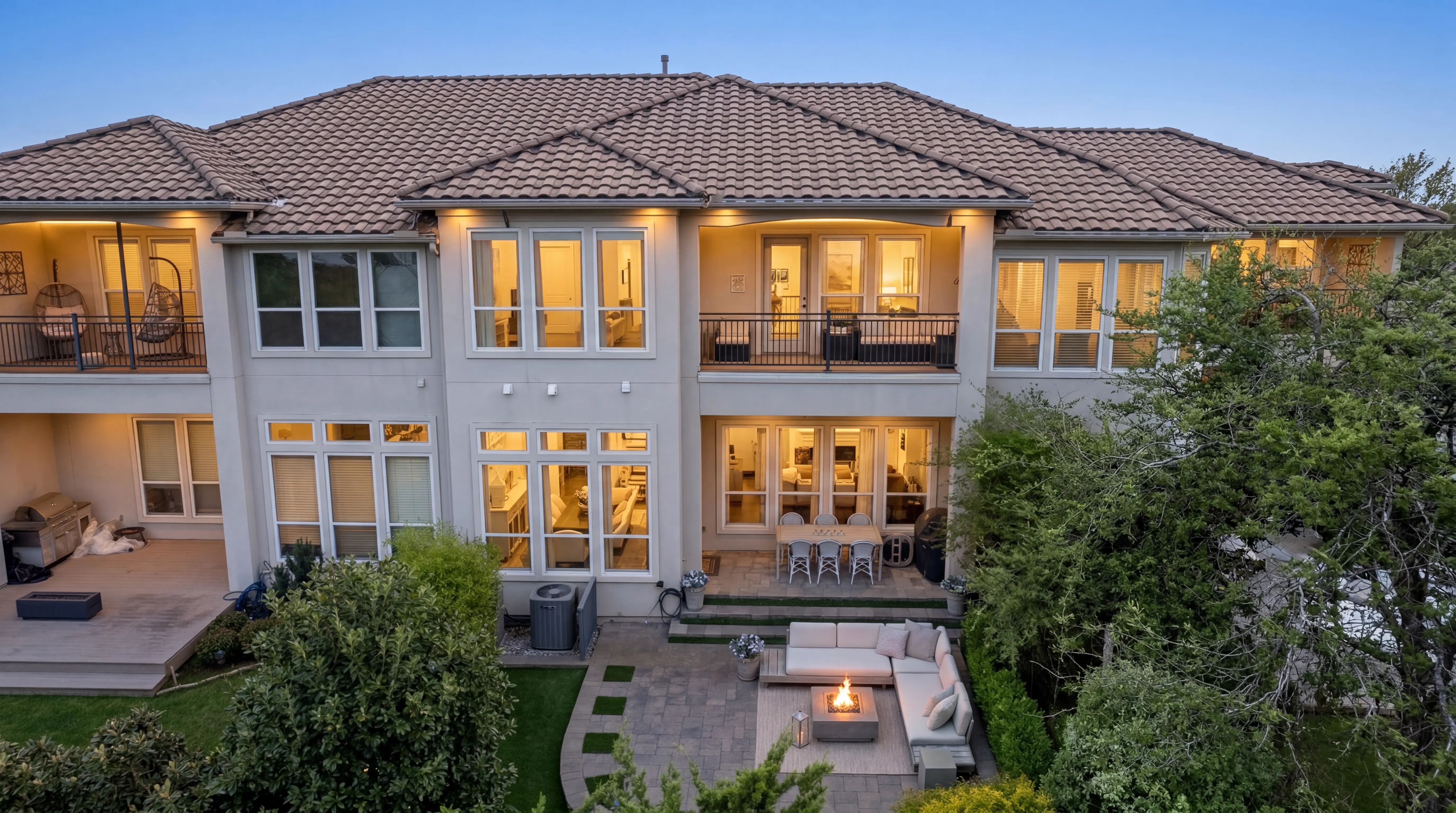 Aerial drone view of Fairway Vista community